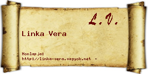 Linka Vera névjegykártya